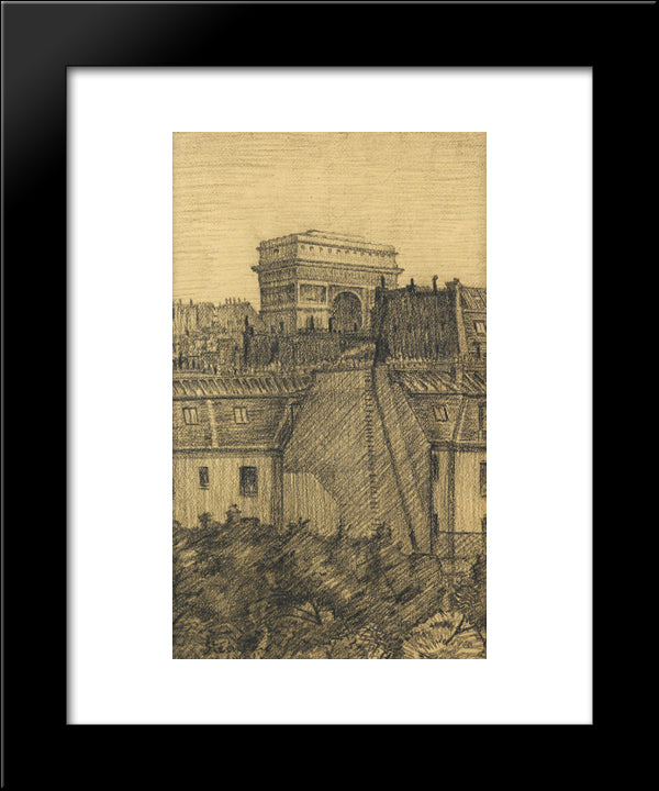 L'Arc De Triomphe 20x24 Black Modern Wood Framed Art Print Poster by Steinlen, Theophile