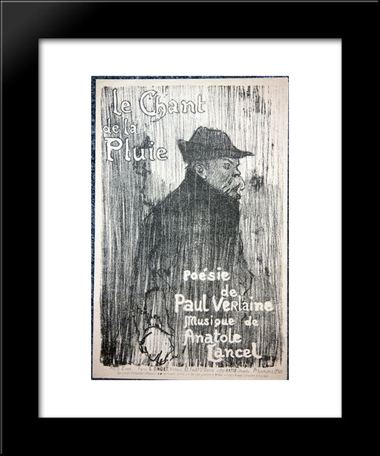 Le Chant De La Pluie 20x24 Black Modern Wood Framed Art Print Poster by Steinlen, Theophile