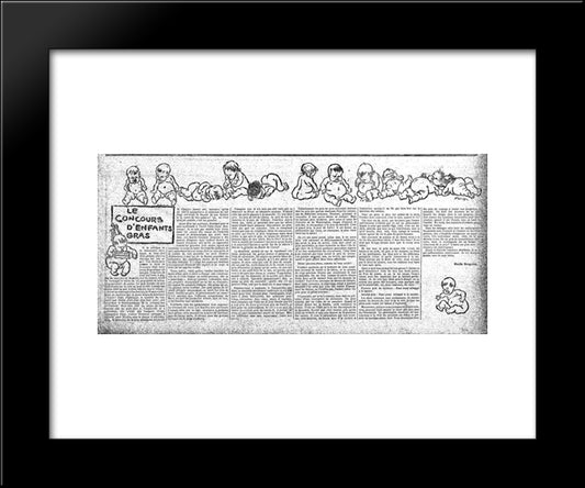 Le Concours D'Enfants Gras 20x24 Black Modern Wood Framed Art Print Poster by Steinlen, Theophile