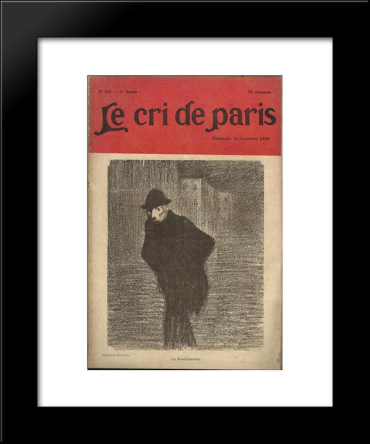 Le Cri De Paris 20x24 Black Modern Wood Framed Art Print Poster by Steinlen, Theophile