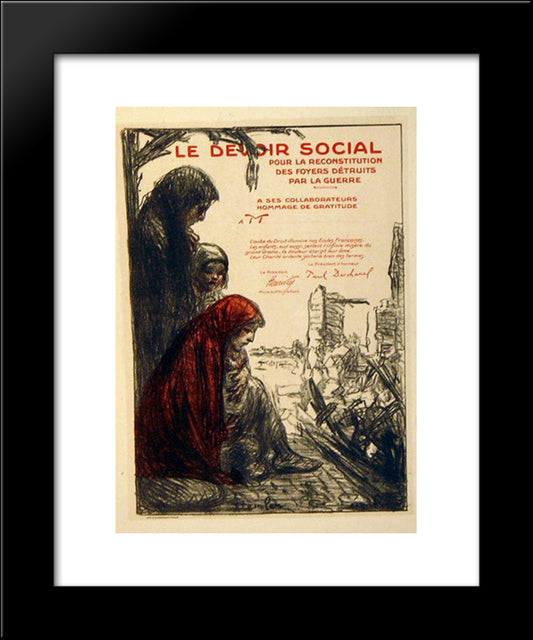 Le Devoir Social 20x24 Black Modern Wood Framed Art Print Poster by Steinlen, Theophile