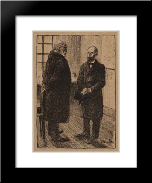 Le Directeur 20x24 Black Modern Wood Framed Art Print Poster by Steinlen, Theophile