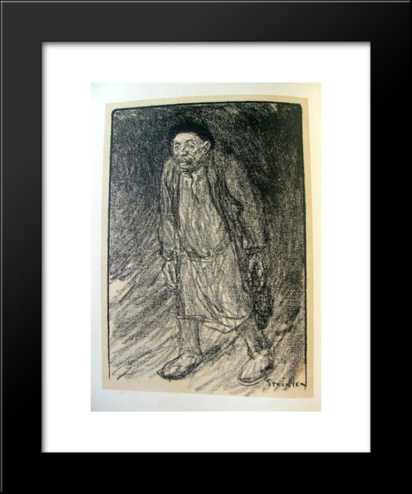Le Houilleur 20x24 Black Modern Wood Framed Art Print Poster by Steinlen, Theophile