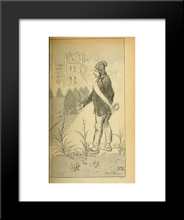 Le Lys Rouge 20x24 Black Modern Wood Framed Art Print Poster by Steinlen, Theophile