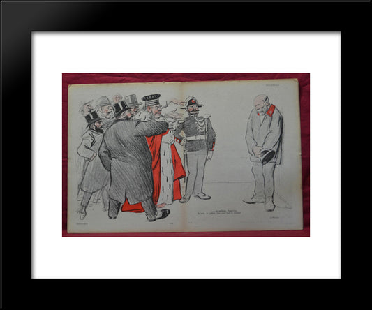 Le Metro Necro 20x24 Black Modern Wood Framed Art Print Poster by Steinlen, Theophile