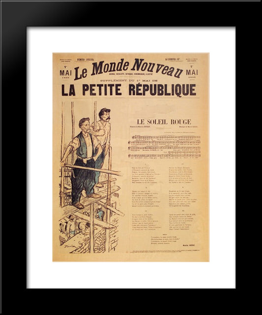 Le Monde Nouveau 20x24 Black Modern Wood Framed Art Print Poster by Steinlen, Theophile