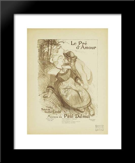 Le Pre D'Amour 20x24 Black Modern Wood Framed Art Print Poster by Steinlen, Theophile