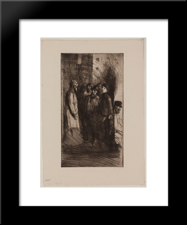 Le Prophete 20x24 Black Modern Wood Framed Art Print Poster by Steinlen, Theophile