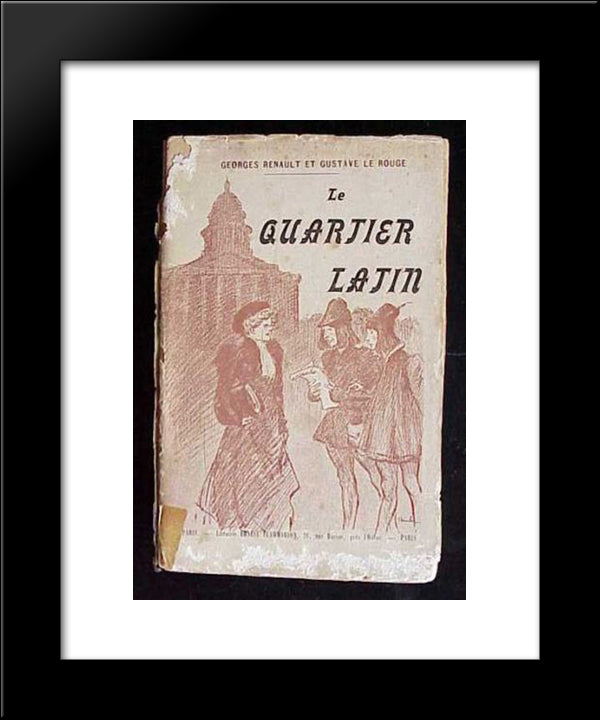 Le Quartier Latin 20x24 Black Modern Wood Framed Art Print Poster by Steinlen, Theophile