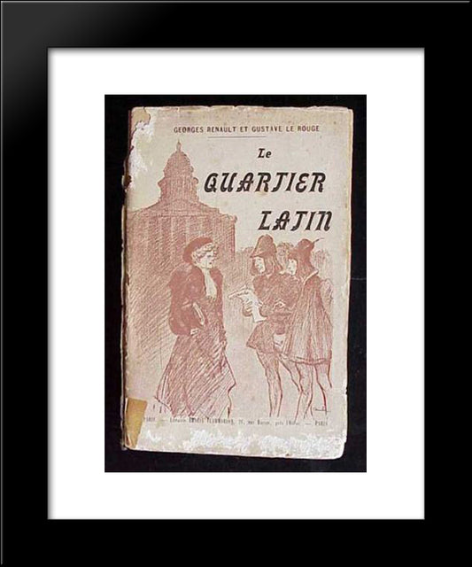 Le Quartier Latin 20x24 Black Modern Wood Framed Art Print Poster by Steinlen, Theophile