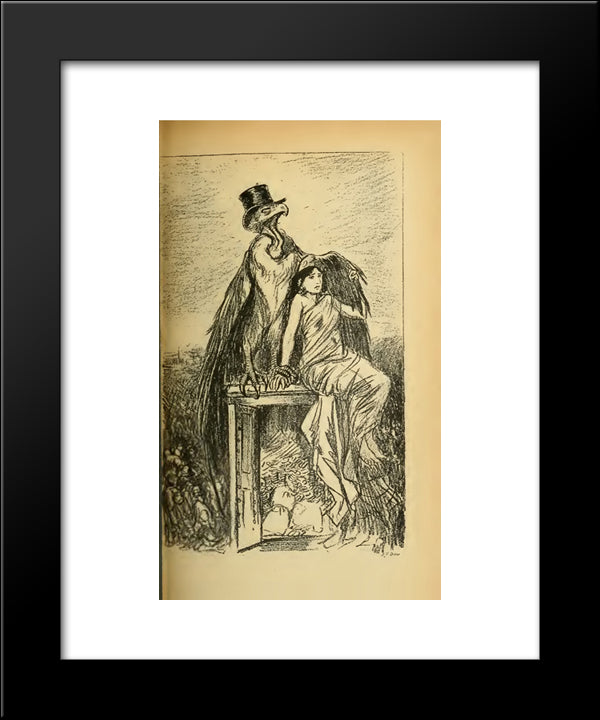 Le Roi Plutus 20x24 Black Modern Wood Framed Art Print Poster by Steinlen, Theophile