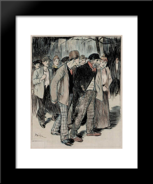 Le Rouquin 20x24 Black Modern Wood Framed Art Print Poster by Steinlen, Theophile
