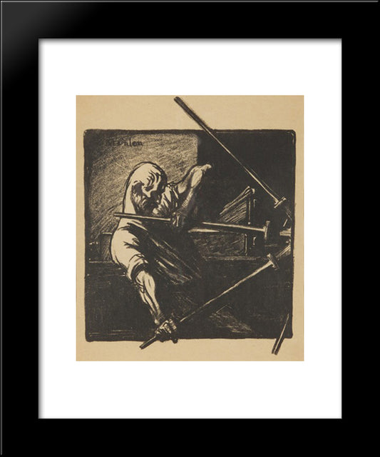 Le Transporteur 20x24 Black Modern Wood Framed Art Print Poster by Steinlen, Theophile