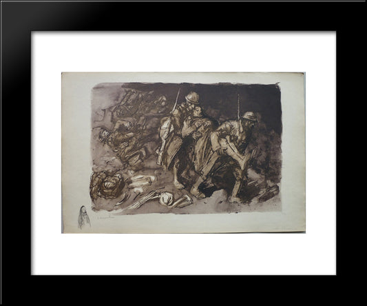 Les Camarades 20x24 Black Modern Wood Framed Art Print Poster by Steinlen, Theophile