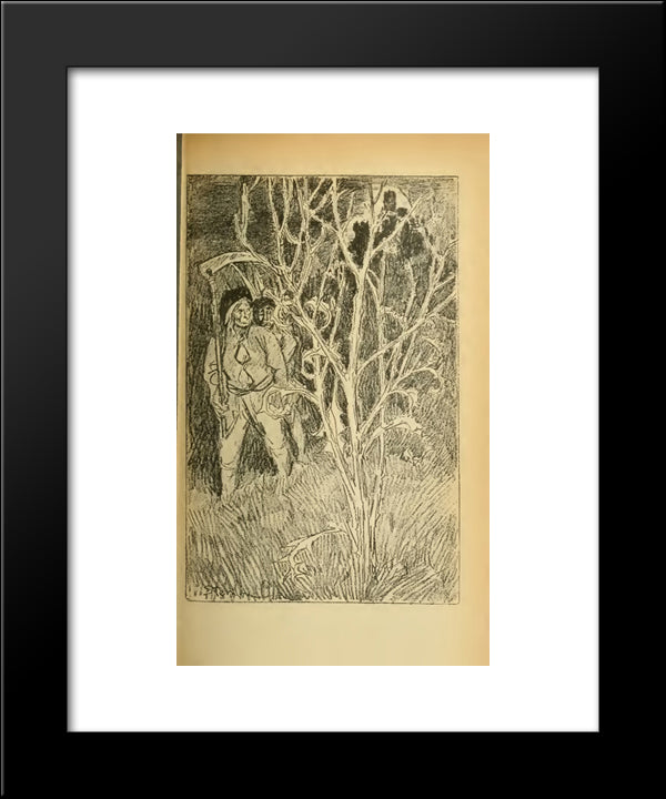 Les Chardons 20x24 Black Modern Wood Framed Art Print Poster by Steinlen, Theophile
