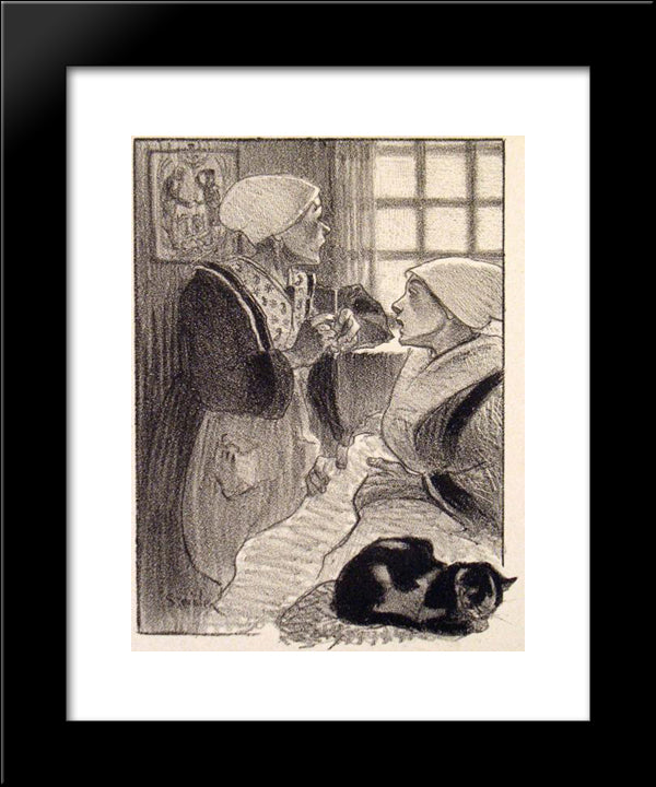 Les Femmes De France -1897- -C 192-3912- 20x24 Black Modern Wood Framed Art Print Poster by Steinlen, Theophile