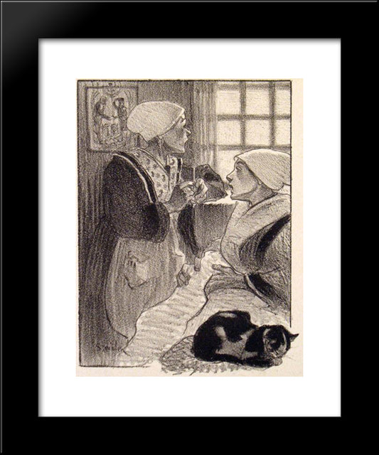Les Femmes De France -1897- -C 192-3912- 20x24 Black Modern Wood Framed Art Print Poster by Steinlen, Theophile