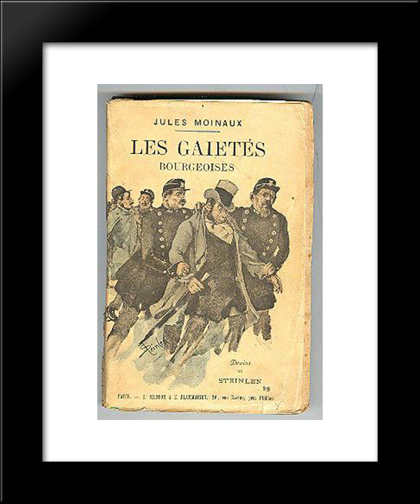 Les Gaietes Bourgeoises 20x24 Black Modern Wood Framed Art Print Poster by Steinlen, Theophile