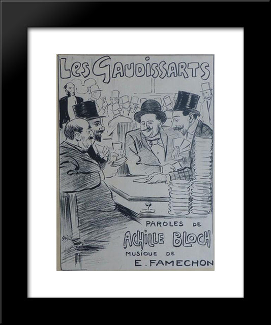 Les Gaudissarts 20x24 Black Modern Wood Framed Art Print Poster by Steinlen, Theophile