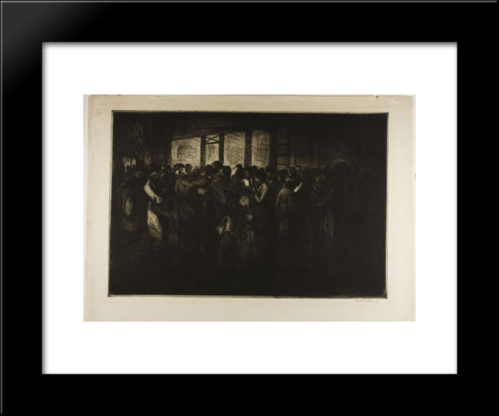 Les Grands Chanteurs Des Rues 20x24 Black Modern Wood Framed Art Print Poster by Steinlen, Theophile