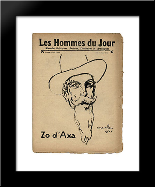 Les Hommes Du Jour 20x24 Black Modern Wood Framed Art Print Poster by Steinlen, Theophile