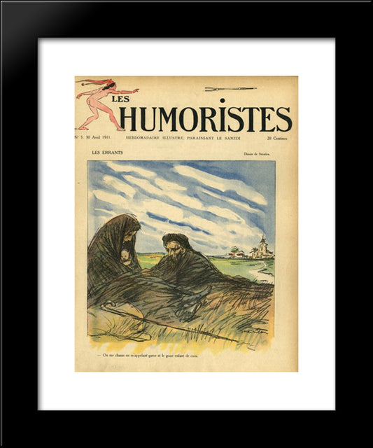 Les Humoristes 20x24 Black Modern Wood Framed Art Print Poster by Steinlen, Theophile