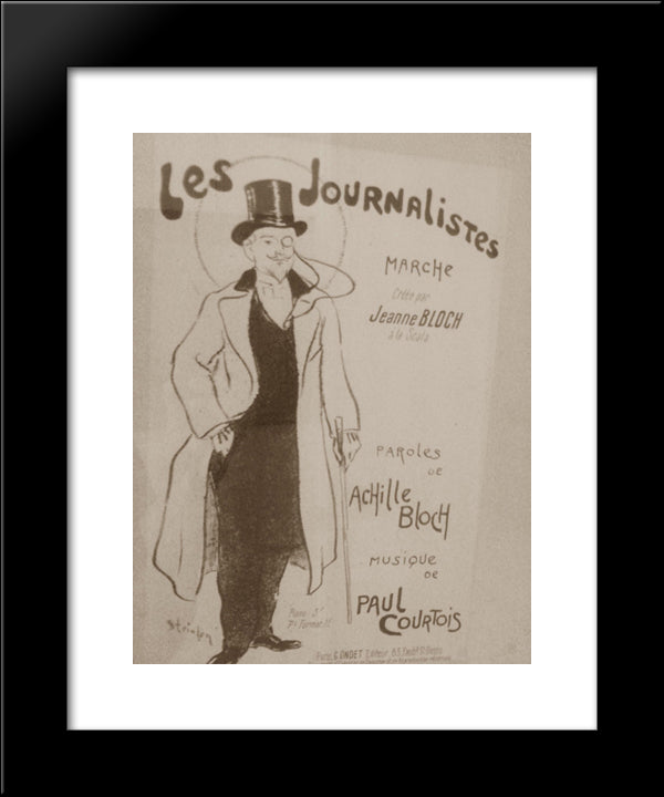 Les Journalistes 20x24 Black Modern Wood Framed Art Print Poster by Steinlen, Theophile