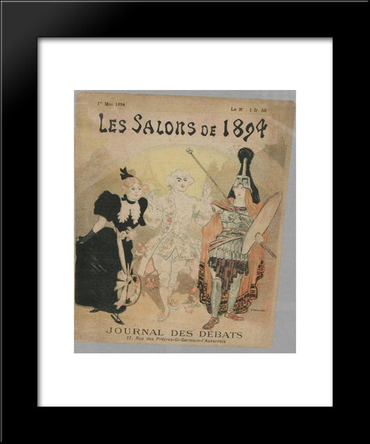 Les Salons 20x24 Black Modern Wood Framed Art Print Poster by Steinlen, Theophile