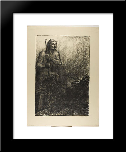 Les Temps Nouveaux 20x24 Black Modern Wood Framed Art Print Poster by Steinlen, Theophile
