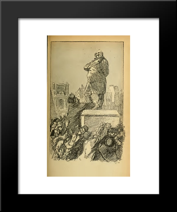 L'Homme De Bronze 20x24 Black Modern Wood Framed Art Print Poster by Steinlen, Theophile