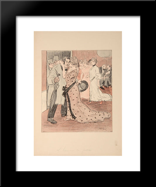 L'Honneur Du Patron 20x24 Black Modern Wood Framed Art Print Poster by Steinlen, Theophile