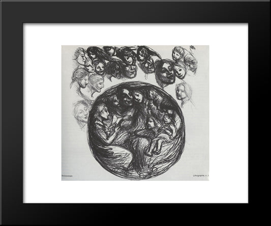 L'Orphelinat Des Arts 20x24 Black Modern Wood Framed Art Print Poster by Steinlen, Theophile