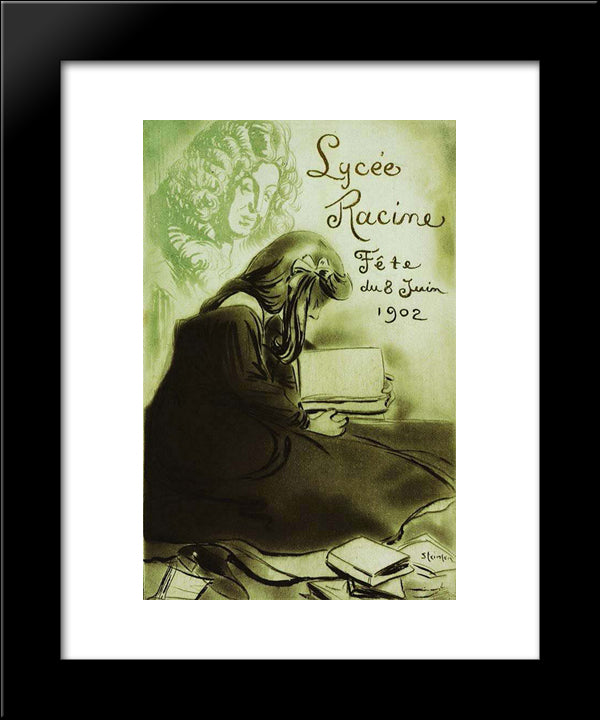 Lycee Racine - Fete Du 8 Juin 1902 20x24 Black Modern Wood Framed Art Print Poster by Steinlen, Theophile