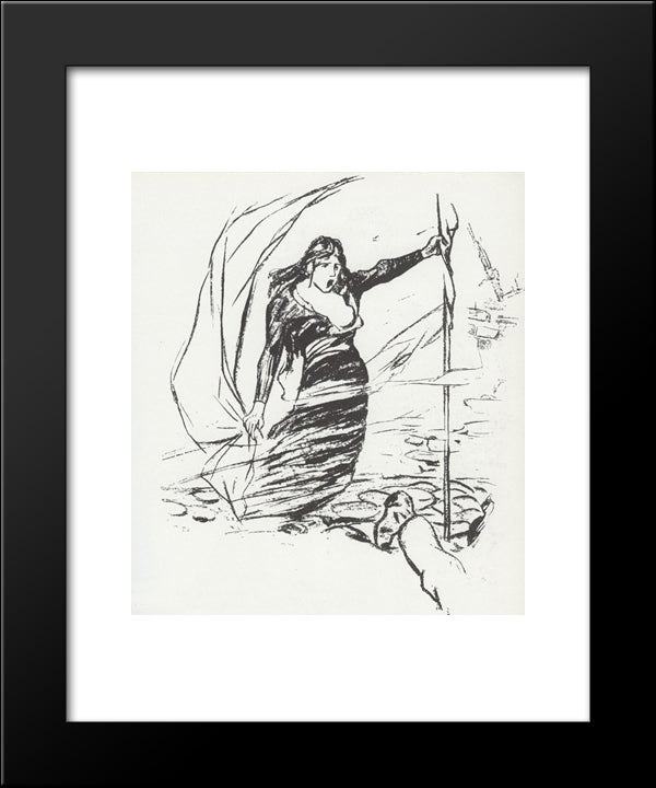 Mai 1871 20x24 Black Modern Wood Framed Art Print Poster by Steinlen, Theophile