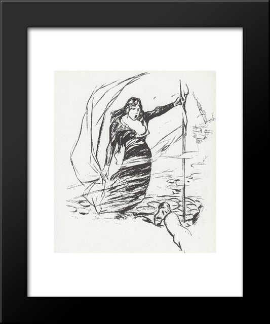 Mai 1871 20x24 Black Modern Wood Framed Art Print Poster by Steinlen, Theophile