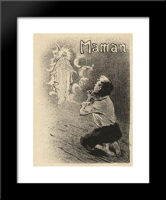 Maman 20x24 Black Modern Wood Framed Art Print Poster by Steinlen, Theophile