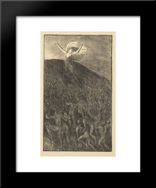 Marche Vers La Lumiere 20x24 Black Modern Wood Framed Art Print Poster by Steinlen, Theophile