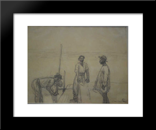 Masons Jakobowicz 20x24 Black Modern Wood Framed Art Print Poster by Steinlen, Theophile