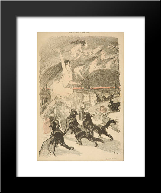 Metamorphose 20x24 Black Modern Wood Framed Art Print Poster by Steinlen, Theophile