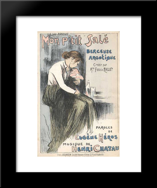 Mon Petit Sale 20x24 Black Modern Wood Framed Art Print Poster by Steinlen, Theophile