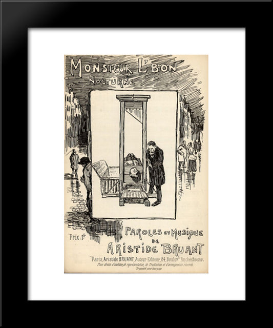 Monsieur L'Bon 20x24 Black Modern Wood Framed Art Print Poster by Steinlen, Theophile