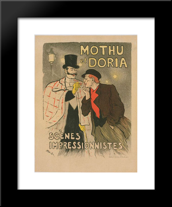 Mothu Et Doria 20x24 Black Modern Wood Framed Art Print Poster by Steinlen, Theophile