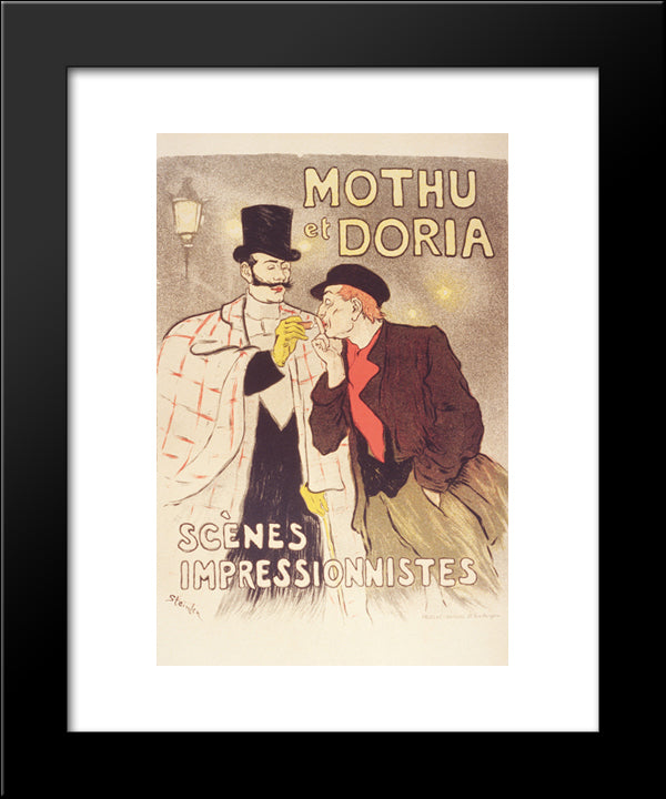 Mothu Et Doria Maitres De L'Affiche 20x24 Black Modern Wood Framed Art Print Poster by Steinlen, Theophile
