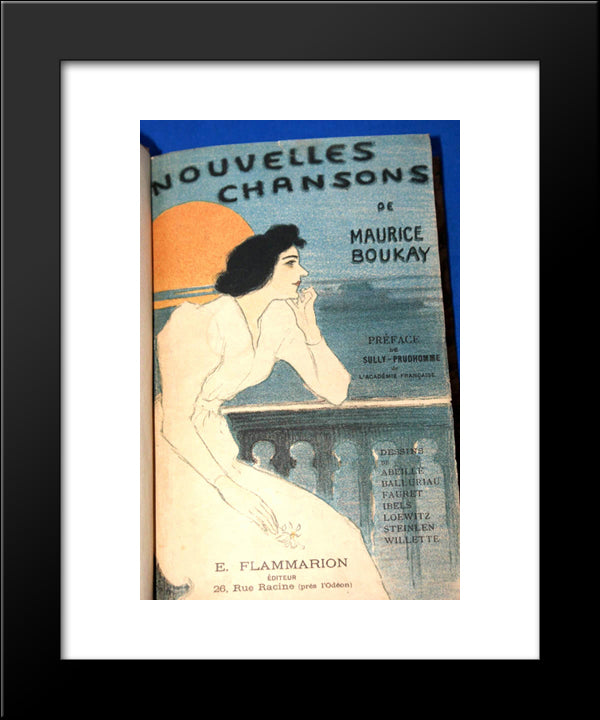 Nouvelles Chanson 20x24 Black Modern Wood Framed Art Print Poster by Steinlen, Theophile