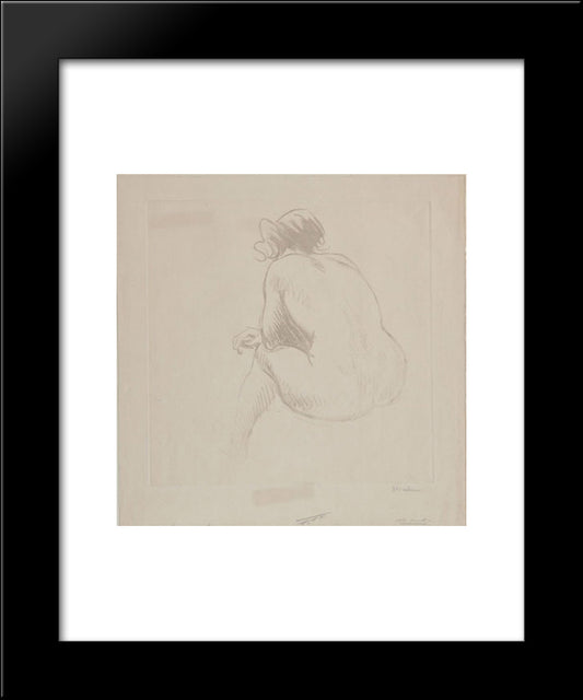 Nude From Behind 20x24 Black Modern Wood Framed Art Print Poster by Steinlen, Theophile