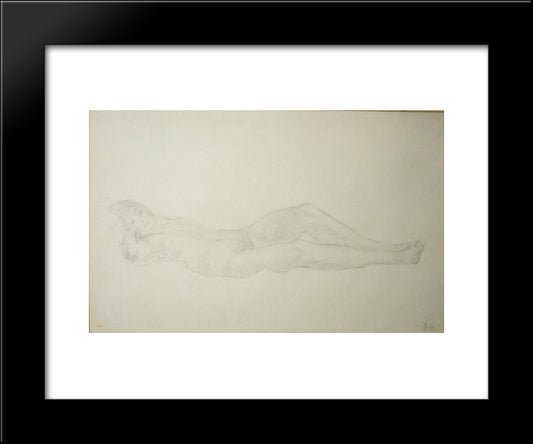 Nude Pencil 20x24 Black Modern Wood Framed Art Print Poster by Steinlen, Theophile
