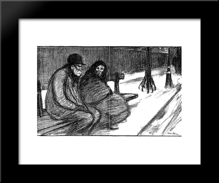 Numero Un 20x24 Black Modern Wood Framed Art Print Poster by Steinlen, Theophile