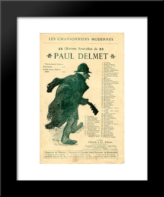 Oeuvres Nouvelles De Paul Delmet 20x24 Black Modern Wood Framed Art Print Poster by Steinlen, Theophile