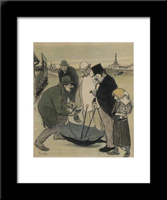 Paysage De Barriere 20x24 Black Modern Wood Framed Art Print Poster by Steinlen, Theophile
