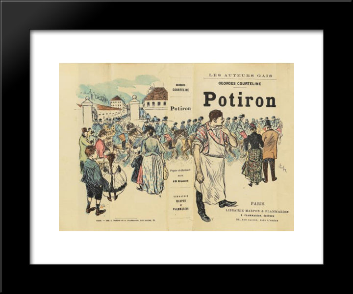 Potiron 20x24 Black Modern Wood Framed Art Print Poster by Steinlen, Theophile